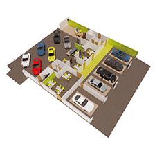 Intusonic Anwendungsbeispiel Auto Showroom