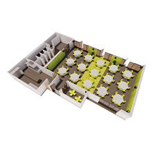 Intusonic Anwendungsbeispiel Großer Veranstaltungsraum