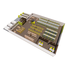 Intusonic Anwendungsbeispiel Lagerhaus