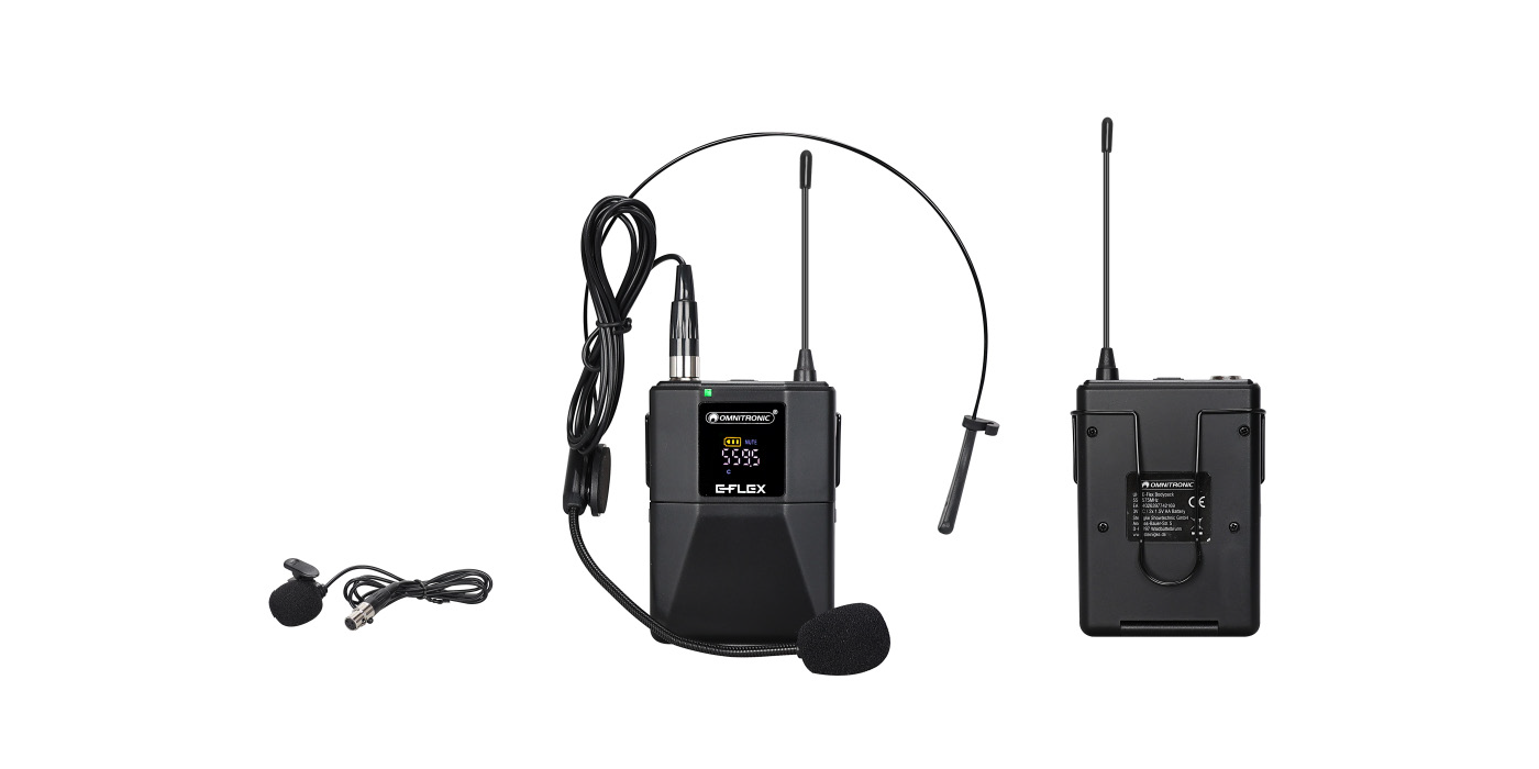 Émetteur de poche OMNITRONIC série E-Flex