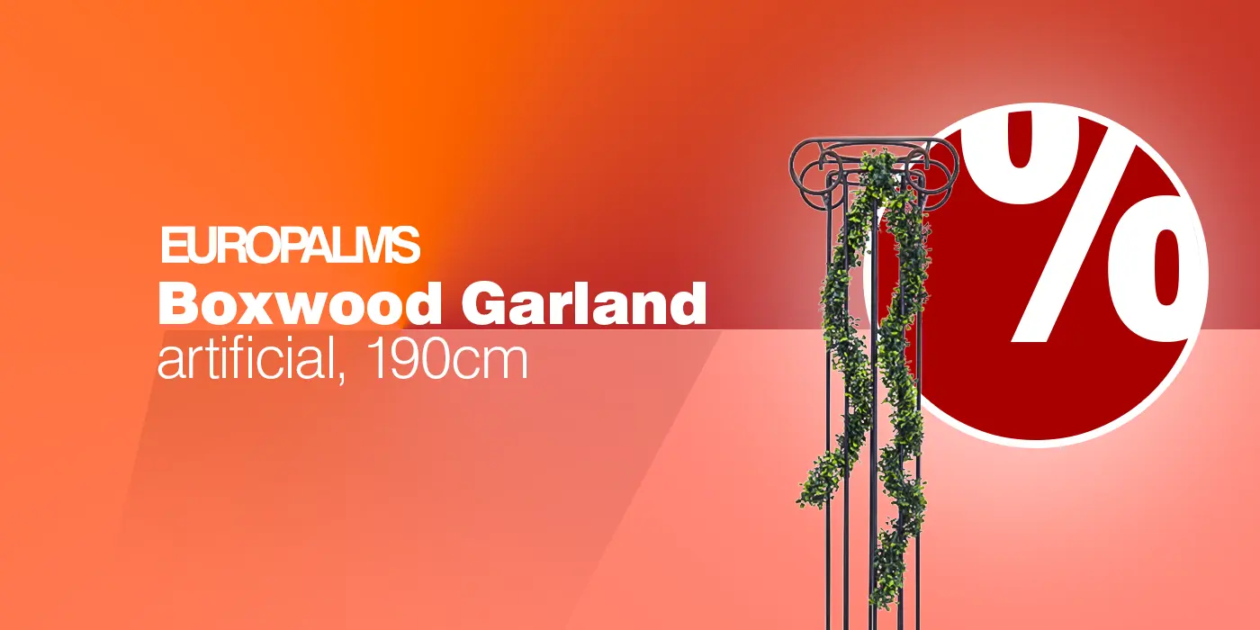 EUROPALMS Buchsbaumgirlande, künstlich, 190cm