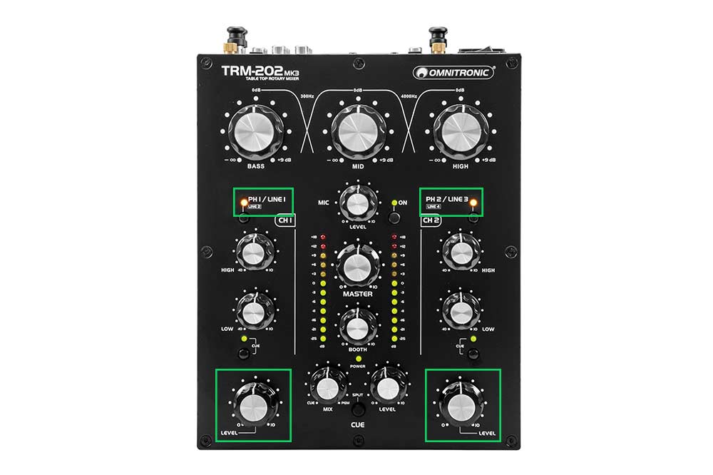 OMNITRONIC TRM-202MK3 Vue de dessus