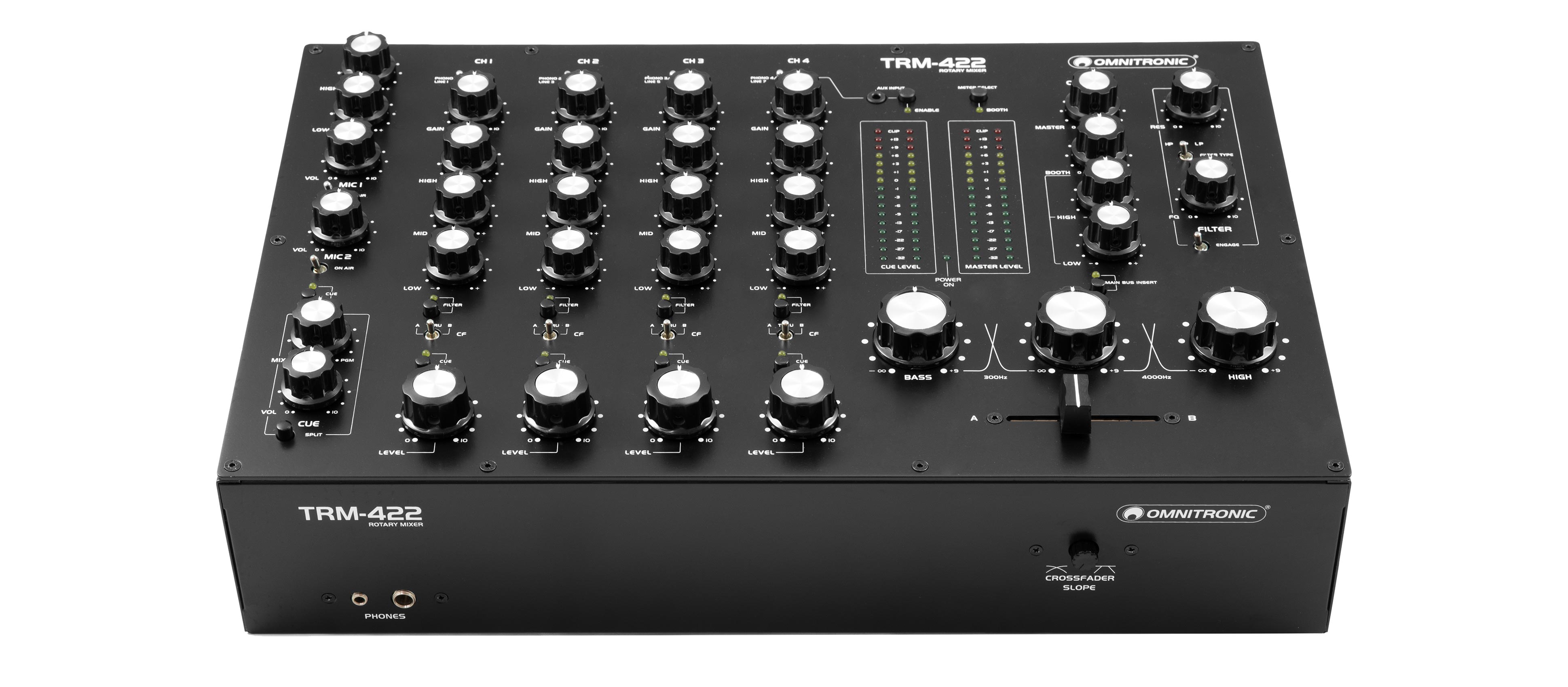 OMNITRONIC TRM-422 4-Kanal Rotary-Mixer Topview