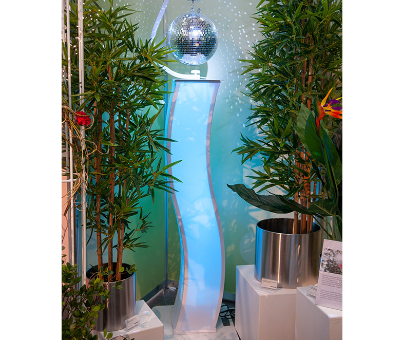 EUROLITE Stage Stand mirror ball blue